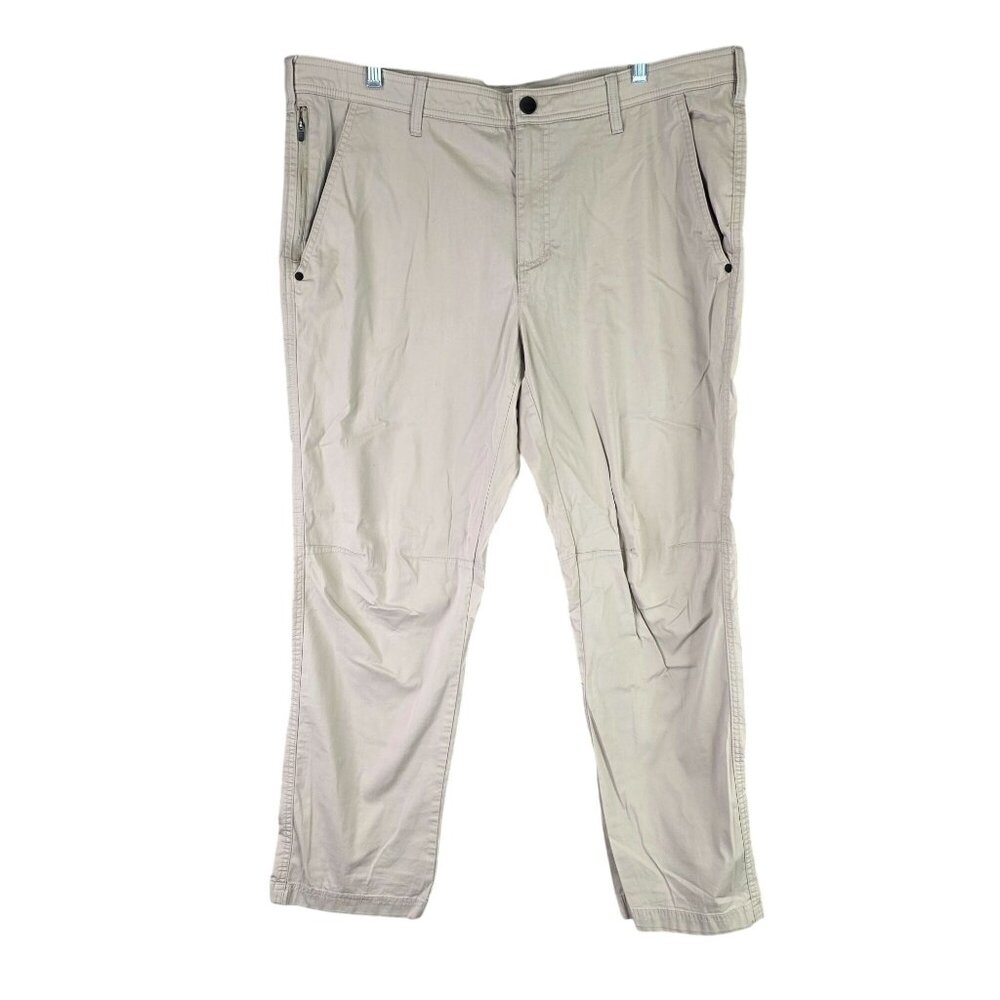 Mens Solaris Beige Casual Pants Cotton Nylon Spandex Blend Stretch Size 38X30